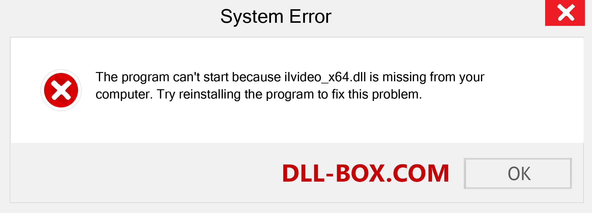  ilvideo_x64.dll file is missing?. Download for Windows 7, 8, 10 - Fix  ilvideo_x64 dll Missing Error on Windows, photos, images